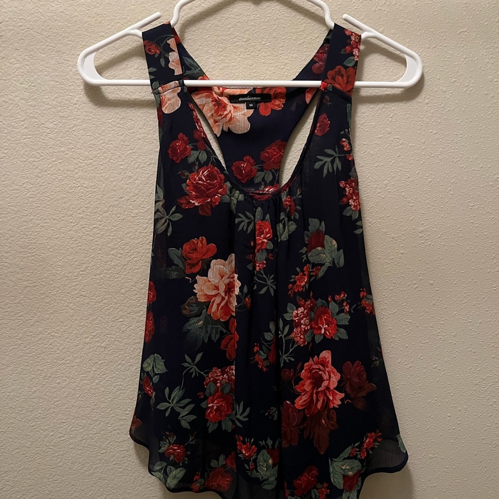 Beautiful Flowy Blouse with Flowers